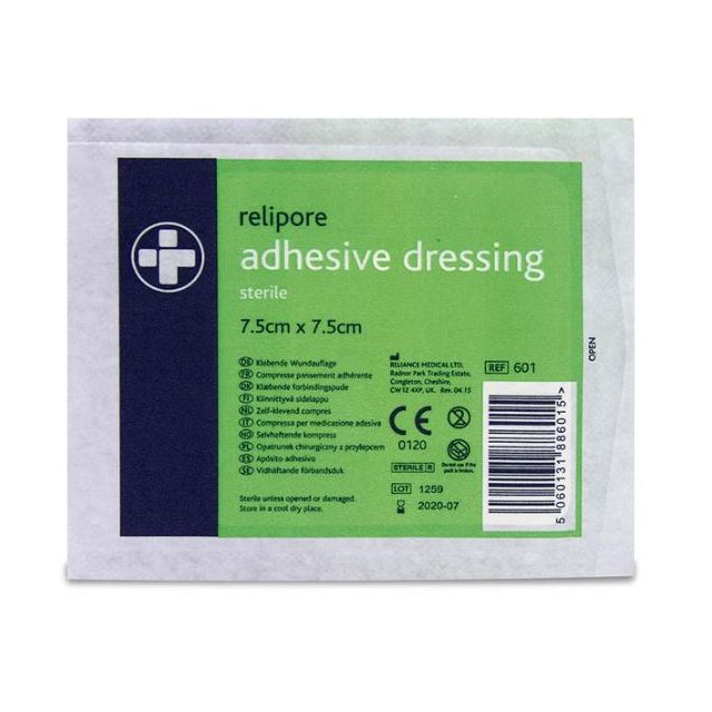 Relipore Adhesive Dressing 7.5cm x 7.5cm - Single