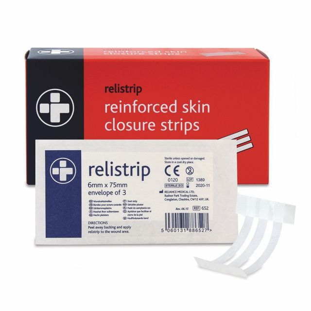 Relistrip Reinforced Skin Closure Strips 6mm x 75mm - Singles