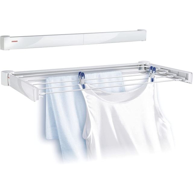 Leifheit Wall-Mounted Clothesline Laundry Dryer Rack Telegant 72 Protect 7.2 m Drying Space