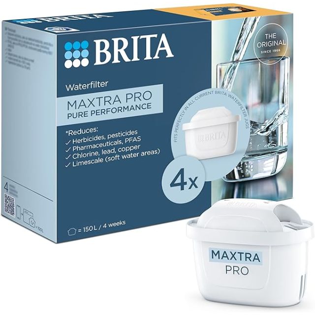 4 Pack BRITA Maxtra Pro Performance Water Filter Jug Replacement Cartridges
