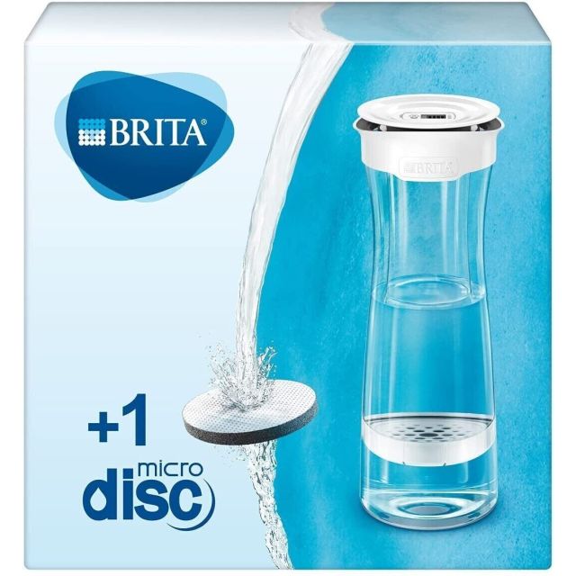 BRITA Fill & Serve White / Graphite Water Filter Carafe, Volume 1.3L/Funnel 0.5L
