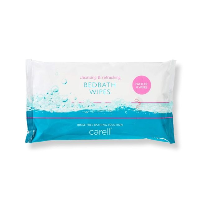 Carell Bed Bath Alcohol Paraben Free Aloe Vera Cleaning Full Body Cleansing Wipe - Pack of 8