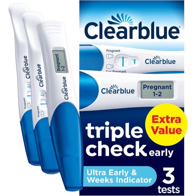 Clearblue Pregnancy Test Ultra Early Triple-Check & Date Combo Pack / 3 Tests