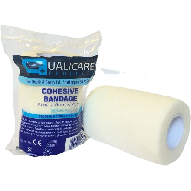 Qualicare Cohesive Bandage 7.5cm x 4.5m