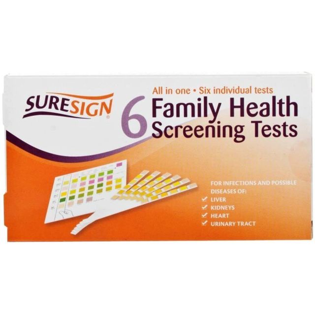 6 x Suresign Family Health Screening Urine Test Liver Heart Kidneys UTI Tests