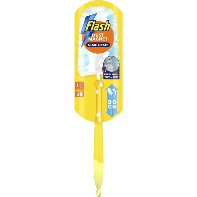 Flash Duster Dust Magnet XL Cleaning Home Starter Kit 90cm Handle with 2 Refills