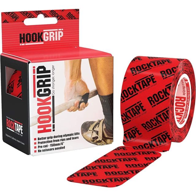 RockTape HookGrip Tape Thumb Protection Weightlifting CrossFit 5cm x 5m Precut