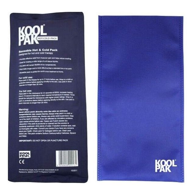 Koolpak Large Luxury Reusable Hot Cold Pack First Aid Pain Relief + Sleeve