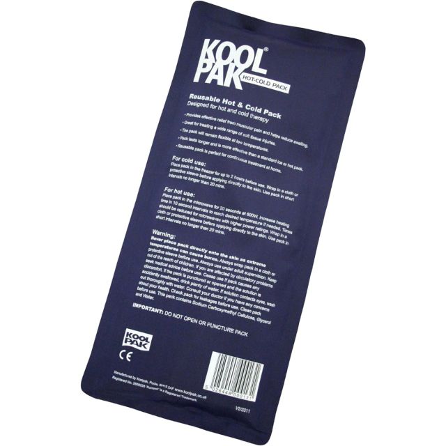 Koolpak Large Luxury Reusable Hot Cold Pack First Aid Pain Relief 12 x 29cm