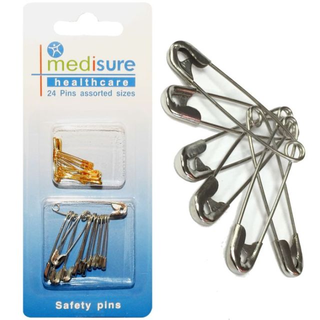 Medisure 24 Safety Pins Assorted