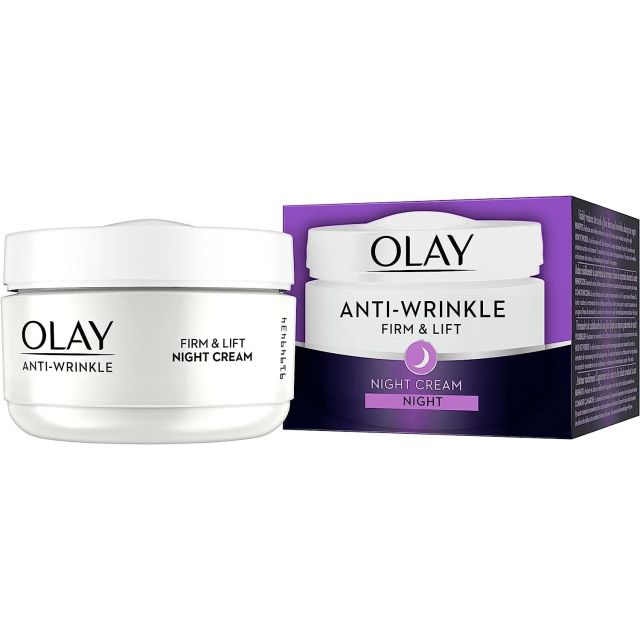 Olay Anti-Wrinkle Firm and Lift Anti-Ageing Night Moisturiser Cream 50ml