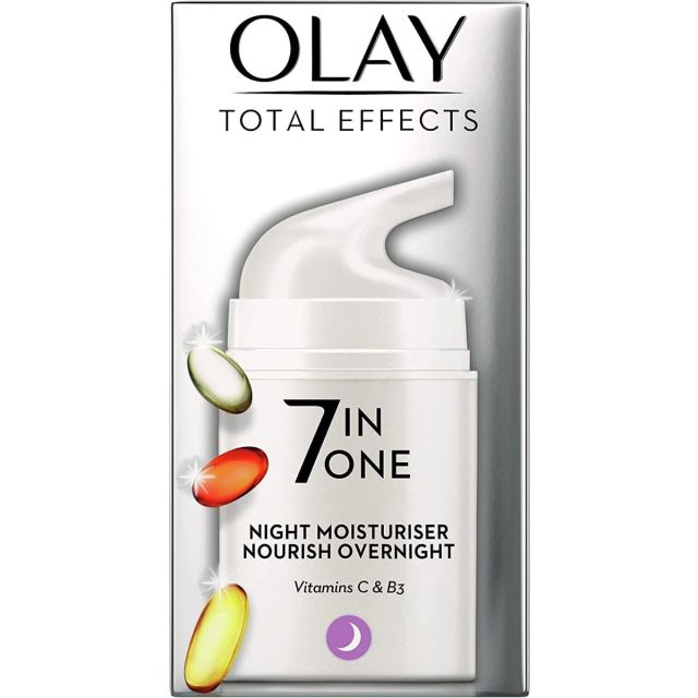 Olay Total Effects Nourish Overnight Cream Moisturiser 7-In-1 Anti-Ageing 50ml