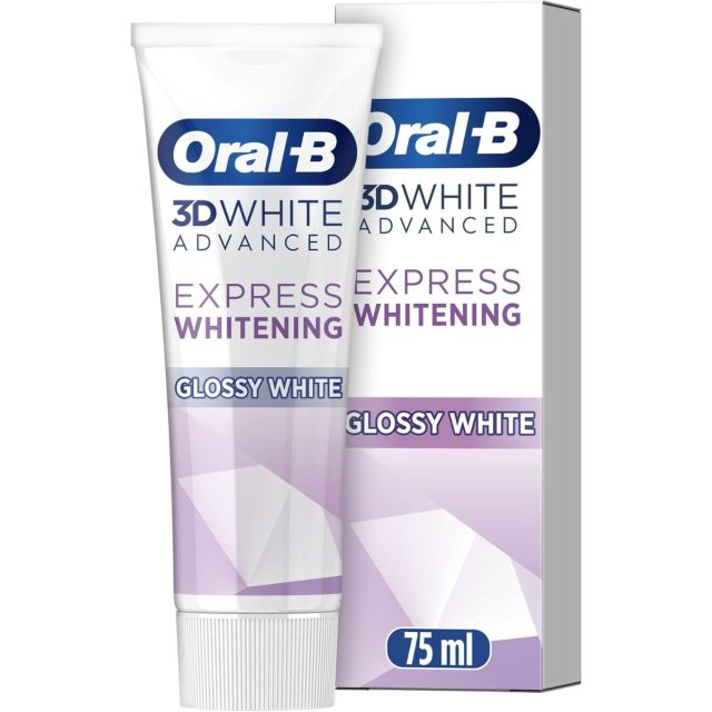 Oral-B 3D Glossy White Advanced Toothpaste Express Whitening Eucalyptus Mint