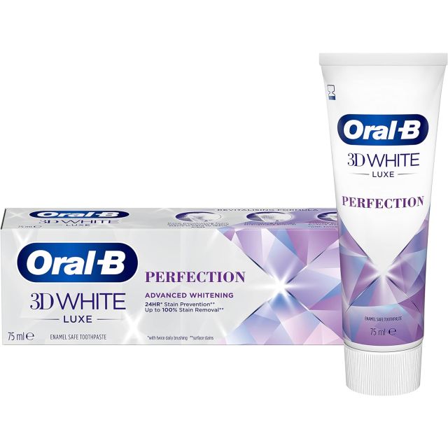 Oral-B 3D White Luxe Perfection Toothpaste Whitening Enamel Protect 75ml