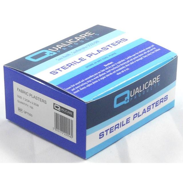 Fabric Plasters 7.2cm x 2.5cm (Box of 100)
