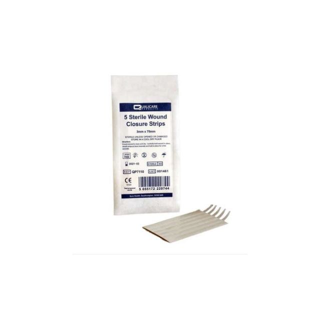 Wound closures 5 strips 3mm x 75mm (Box of 50) 
