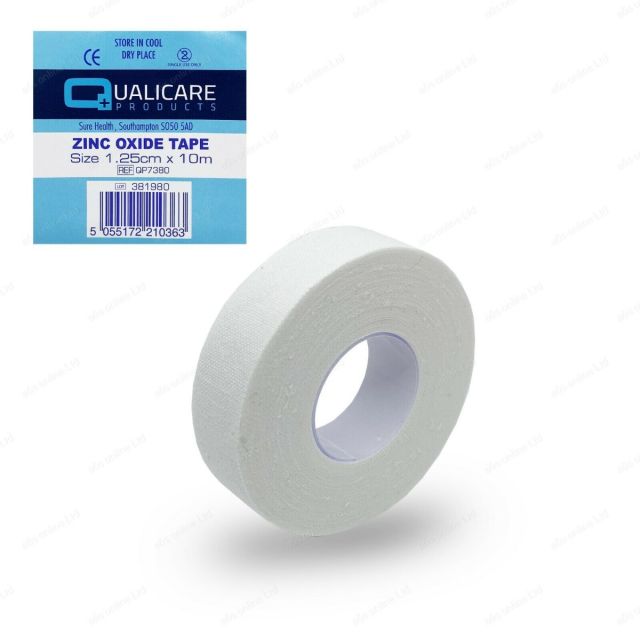 Qualicare Zinc Oxide Tape 1.25cm x 10m