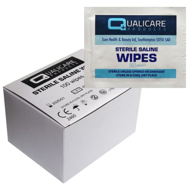 Qulicare Sterile Saline Wipes x100