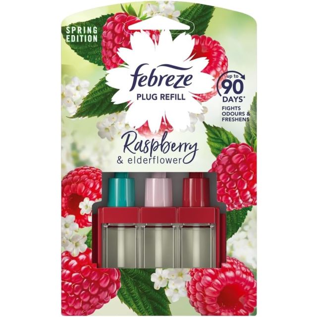 Ambi Pur Febreze 3Volution Air Freshener Plug-In Refill, Raspberry & Elderflower
