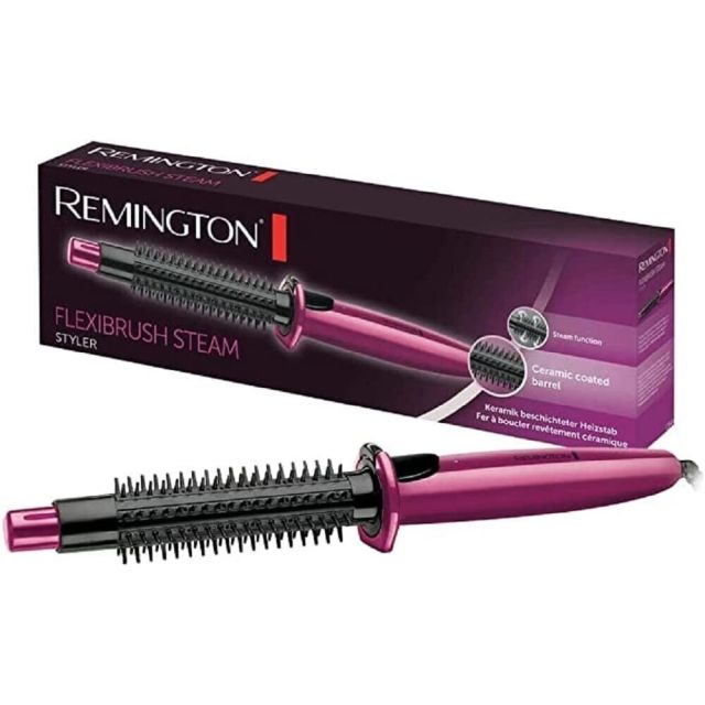 Remington Womens Flexibrush Steam Hot Air Ceramic Hair Styler Styling Brush CB4N
