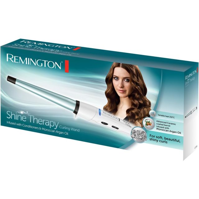 Remington Curling Wand, Conical barrel 13-25mm, Shine Therapy, Cool Touch Tip