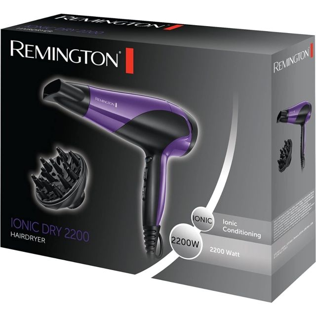 Remington 2200W Professional Hair Dryer with Ionic Conditioning - Purple D3190