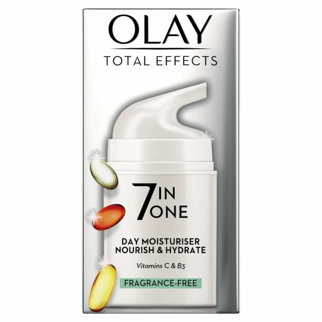Olay Total Effects Day Cream Moisturiser 7-In-1 AntiAgeing Fragrance Free 50ml