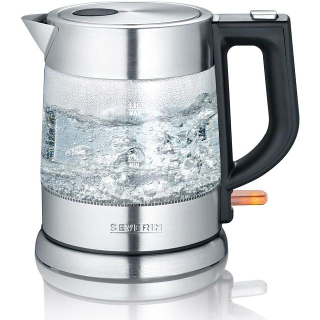 Severin Electric Glass Jug Kettle. Compact & Powerful, 2200 W - 1 Litre Capacity