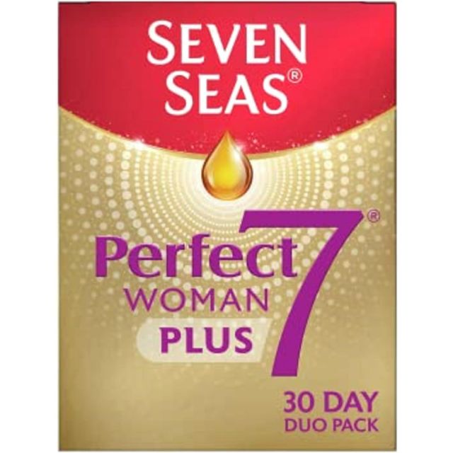 60x Seven Seas Perfect7 Woman + Multivitamin Duo, (30 Omega 3 & 30 Multivitamin)