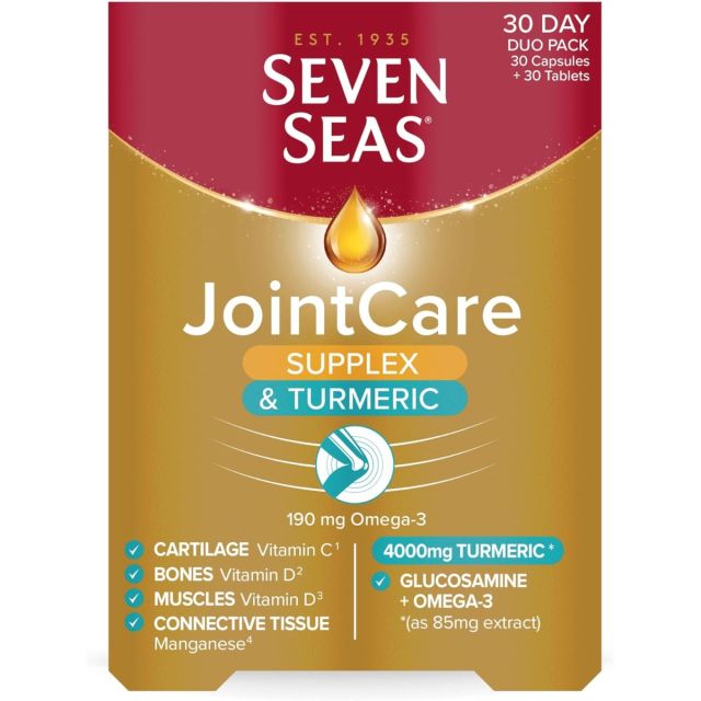 Seven Seas JointCare Supplex and Turmeric 30 tabs+30Caps, 4000 mg = 60 Packs