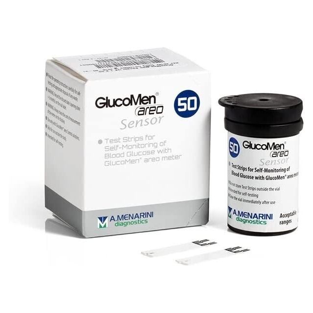 Menarini Glucomen Areo Blood Glucose Sensor Test Strips - 50 Pack