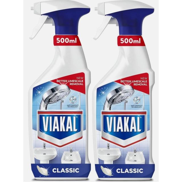 Viakal Limescale Remover Spray - 500ml (x2 Bottles)