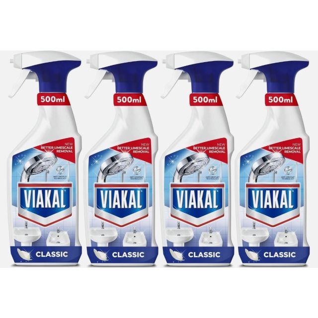 Viakal Limescale Remover Spray - 500ml (x4 Bottles)