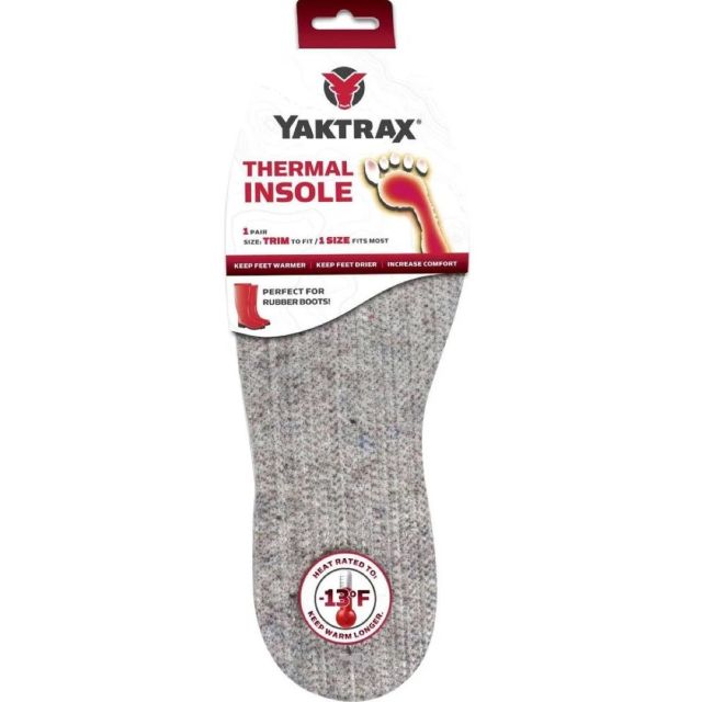 Yaktrax Superior Thermal Insole Polar White Blended Wool for Extreme Warmth
