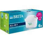 6 Pack BRITA Maxtra Pro All-in-1 Water Filter Jug Replacement Cartridges Refills