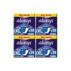 Always Dailies Pantyliners Daily Protect XL, Extra Long, Odour Lock, 76 Count (38 x 4 Packs)