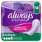 Always Discreet Incontinence Pads Normal for Sensitive Bladder - 12Pack