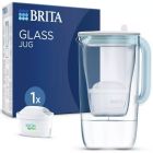 BRITA Glass Water Filter Jug Light Blue (2.5 L) Includes 3 Maxtra Pro All-in-1