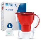 BRITA Marella Water Filter Jug Red 2.4 L & 1 MAXTRA PRO ALL IN-1 cartridge