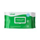 Clinell Wipes Antibacterial Wet Wipes Kills 99.9% Germs 200 Wipes Per Pack