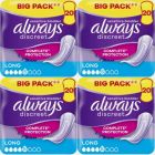 Always Discreet Incontinence Pads Women, High Absorbency, Long, 80 Count (20 x 4 Packs)