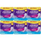 Always Discreet Incontinence Pads Women, High Absorbency, Long, 120 Count (20 x 6 Packs)
