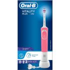 Oral-B Vitality Plus Pink Electric Rechargeable Toothbrush (2 Extra Brush Heads)