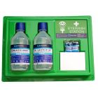 Eye Wash Station With Mirror, Sign & 2 x 500 ml Eye Wash