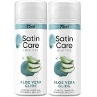 2 x Gillette Satin Care and Olay Aloe Vera Glide Women's Body Shaving Gel - 75ml
