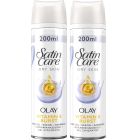 2 x Gillette Satin Care and Olay Vitamin E Burst Women's Body Shaving Gel - 200ml