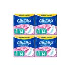Always Sensitive Normal Ultra (Size 1) Sanitary Towels Wings, 56 Count (14 x 4 Packs)