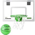 SKLZ Midnight Pro Mini Basketball Hoop - White/Green Indoor Basketball Hoop Ball