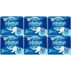 Always Ultra Day & Night Size 3 Towels with Wings, Instant Dry, Leak Guard, 54 Count (9 x 6 Packs)