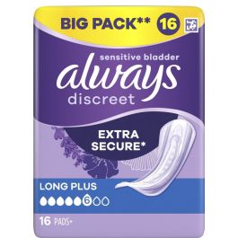 Always Discreet Sensitive Bladder Incontinence Pads Long Plus Pad Thin